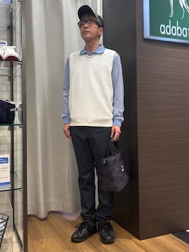 「adabat（アダバット）のアイテム」を使った、yamaさん（メンズ・174cm）の春コーディネート