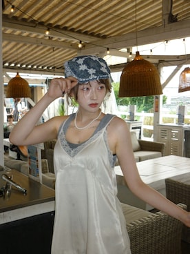 「IMARI（イマリ）のアイテム」を使った、羽鳥聖菜さん（レディース・162cm）の夏コーディネート