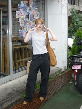 「FCMM（エフシーエムエム）のアイテム」を使った、羽鳥聖菜さん（レディース・162cm）の夏コーディネート