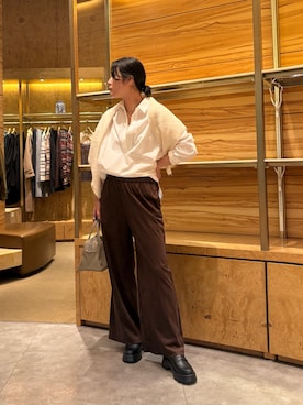 「2.718（ニーテンナナイチハチ）のアイテム」を使った、ggabeさん（レディース・173cm）の秋コーディネート