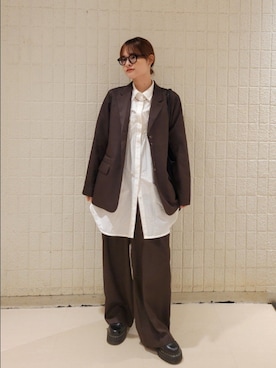 「KBF（ケイビーエフ）のアイテム（ジャケット/アウター）」を使った、つ　きさん（レディース・161cm）の秋コーディネート