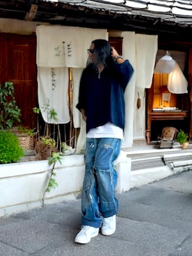 「アイテム（リング）」を使った、STO(スト)さん（メンズ・168cm）の冬コーディネート