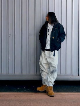 「アイテム（リング）」を使った、STO(スト)さん（メンズ・168cm）の冬コーディネート