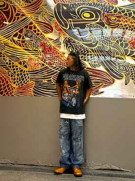 「アイテム（Tシャツ/カットソー）」を使った、STO(スト)さん（メンズ・168cm）の秋コーディネート