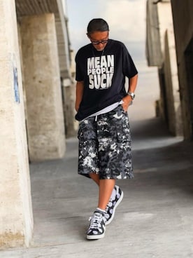 「A BATHING APE（アベイシングエイプ）のアイテム」を使った、STO(スト)さん（メンズ・168cm）の夏コーディネート