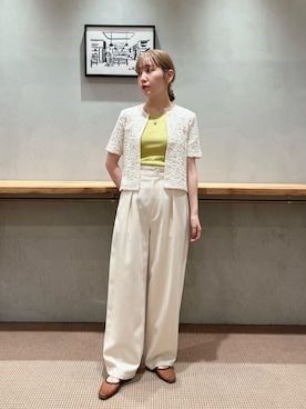 「Steven Alan（スティーブンアラン）のアイテム」を使った、鈴木紗羅さん（レディース・154cm）の夏コーディネート
