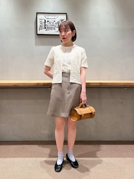 「Steven Alan（スティーブンアラン）のアイテム」を使った、鈴木紗羅さん（レディース・154cm）の春コーディネート