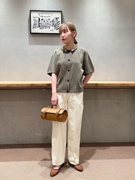 「Steven Alan（スティーブンアラン）のアイテム」を使った、鈴木紗羅さん（レディース・154cm）の夏コーディネート