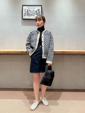 「Steven Alan（スティーブンアラン）のアイテム」を使った、鈴木紗羅さん（レディース・154cm）の秋コーディネート