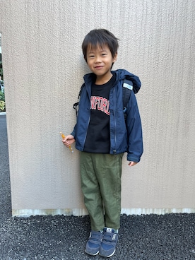 「むすこーで」｜「アイテム（ナイロンジャケット）」を使った、ko__kaさん（キッズ・110cm）の秋コーディネート