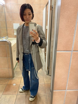 「アイテム（テーラードジャケット）」を使った、ymiiikさん（レディース・160cm）の冬コーディネート