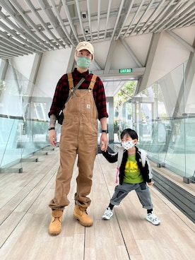「秋冬」｜「アイテム（オールインワン・サロペット）」を使った、Alan  Hoさん（メンズ・179cm）の秋コーディネート