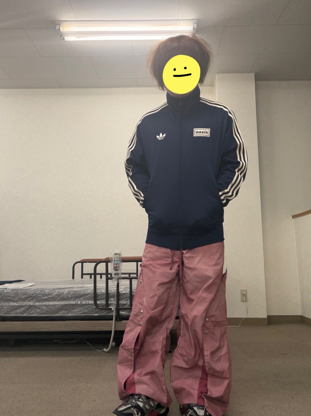 adidas × oasis ジャージ トラックジャケット XL 長濱ねる 紺 adidas