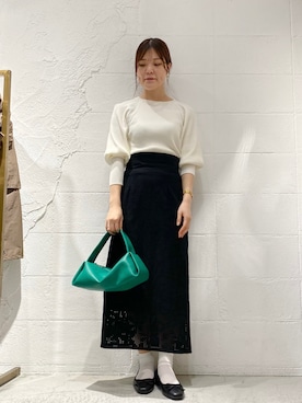 「Te chichi CLASSIC（テチチクラシック）のアイテム（トップス）」を使った、yanagiさん（レディース・158cm）の春コーディネート