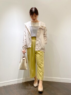 「Te chichi（テチチ）のアイテム（マウンテンパーカー）」を使った、yanagiさん（レディース・158cm）の春コーディネート