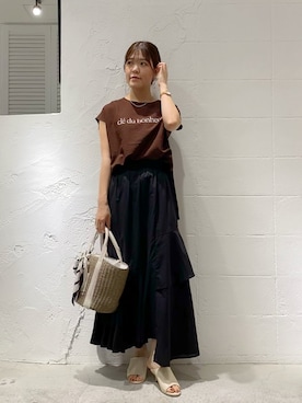 「Te chichi（テチチ）のアイテム（財布/小物）」を使った、yanagiさん（レディース・158cm）の夏コーディネート