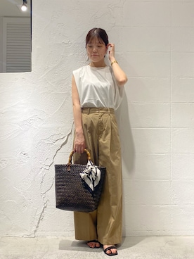 「Te chichi（テチチ）のアイテム（財布/小物）」を使った、yanagiさん（レディース・158cm）の夏コーディネート