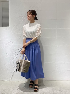 「Te chichi（テチチ）のアイテム（財布/小物）」を使った、yanagiさん（レディース・158cm）の夏コーディネート