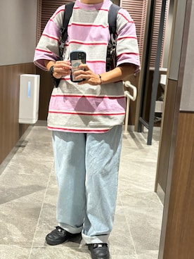 「Carhartt(カーハート)のアイテム(デニムパンツ)」を使った、牛たたき¥280さん(メンズ・170cm)の夏コーディネート