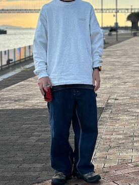 「Lee（リー）のアイテム」を使った、牛たたき¥280さん（メンズ・170cm）の秋コーディネート