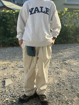 「アイテム（ナイロンジャケット）」を使った、牛たたき¥280さん（メンズ・170cm）の秋コーディネート