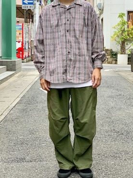 「aie」｜牛たたき¥280さん（メンズ・170cm）の秋コーディネート