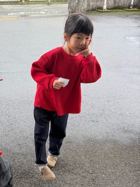 「アイテム（トップス）」を使った、川端 香奈子さん（キッズ・110cm）の秋コーディネート