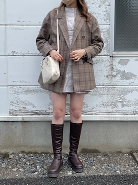 「GRL（グレイル）のアイテム（チュニック）」を使った、m_e_e_y_さん（レディース・164cm）の秋コーディネート