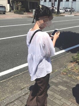 「LBC（エルビーシー）のアイテム（シャツ/ブラウス）」を使った、a iさん（レディース・155cm）の夏コーディネート