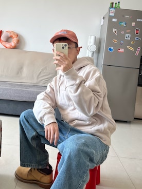 「通勤穿搭」｜「アイテム（ブーツ）」を使った、赵闲梗さん（メンズ・162cm）の秋コーディネート