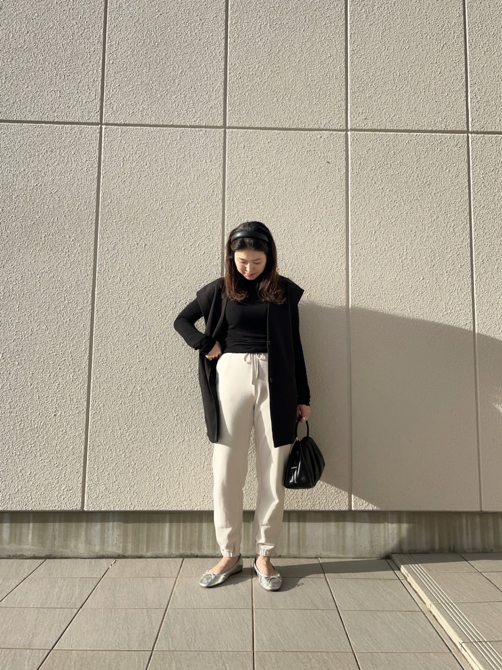 AP studio ブラック ノーカラーベスト AP studio ブラック ノーカラーベスト