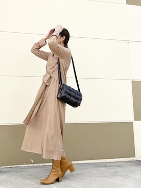 「CLANE（クラネ）のアイテム（ブーツ）」を使った、amiさん（レディース・160cm）の秋コーディネート