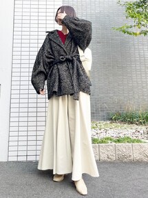 CLANE クラネ MIX LOOP TWEED BOX COAT コート 21AWアウター受注アイテム紹介Part2】-松本恵奈のMUST BUY
