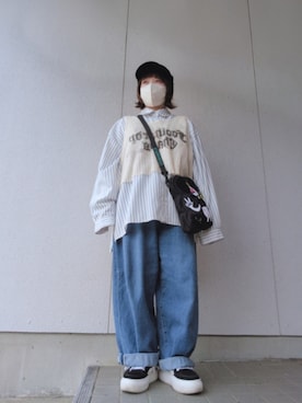 「Candy Stripper（キャンディストリッパー）のアイテム」を使った、mocoさん（レディース・150cm）の春コーディネート