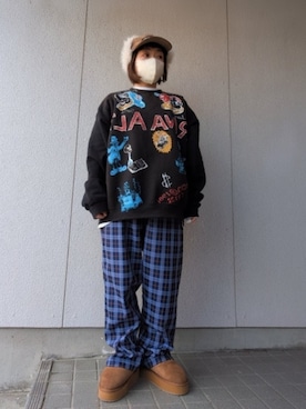 「RNA（アールエヌエー）のアイテム」を使った、mocoさん（レディース・150cm）の冬コーディネート