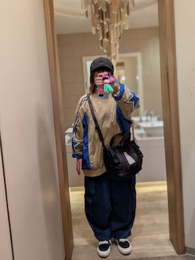 「アイテム（ナイロンジャケット）」を使った、mocoさん（レディース・150cm）の秋コーディネート