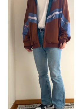 「HARE」｜「アイテム（ナイロンジャケット）」を使った、たんさん（メンズ・174cm）の秋コーディネート