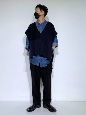 「B'2nd（ビーセカンド）のアイテム（パンツ）」を使った、MASAKIさん（メンズ・172cm）の秋コーディネート