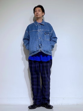 「B2nd」｜「アイテム（デニムジャケット）」を使った、MASAKIさん（メンズ・172cm）の秋コーディネート