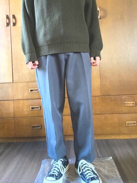 ニット セーターを使った Guコーデ のメンズ人気ファッションコーディネート Wear