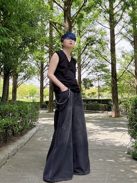 「Burner（バーナー）のアイテム」を使った、Teddy bear🧸さん（メンズ・177cm）の夏コーディネート