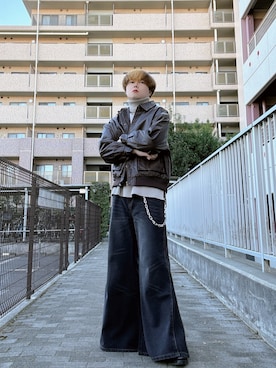 「LOVEHUNTER（ラブハンター）のアイテム」を使った、Teddy bear🧸さん（メンズ・177cm）の冬コーディネート