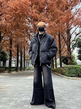 「アイテム（ウォレットチェーン）」を使った、Teddy bear🧸さん（メンズ・177cm）の冬コーディネート