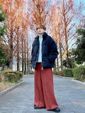 「CASPER JOHN（キャスパージョン）のアイテム（スラックス）」を使った、Teddy bear🧸さん（メンズ・177cm）の冬コーディネート