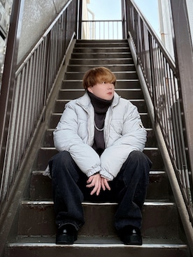 「Loose/ルース（ルース）のアイテム」を使った、Teddy bear🧸さん（メンズ・177cm）の冬コーディネート