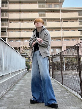 「MONO-MART（モノマート）のアイテム」を使った、Teddy bear🧸さん（メンズ・177cm）の春コーディネート