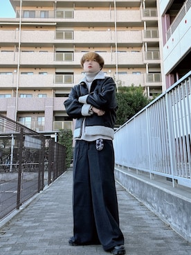 「EVRIS（エヴリス）のアイテム」を使った、Teddy bear🧸さん（メンズ・177cm）の冬コーディネート