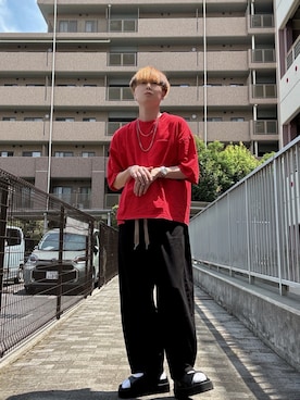 Teddy bear🧸さん（骨格ウェーブ・メンズ・177cm）の夏コーディネート