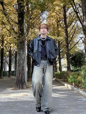 「アイテム（ジャケット/アウター）」を使った、Teddy bear🧸さん（メンズ・177cm）の冬コーディネート