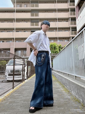 「Burner（バーナー）のアイテム」を使った、Teddy bear🧸さん（メンズ・177cm）の夏コーディネート